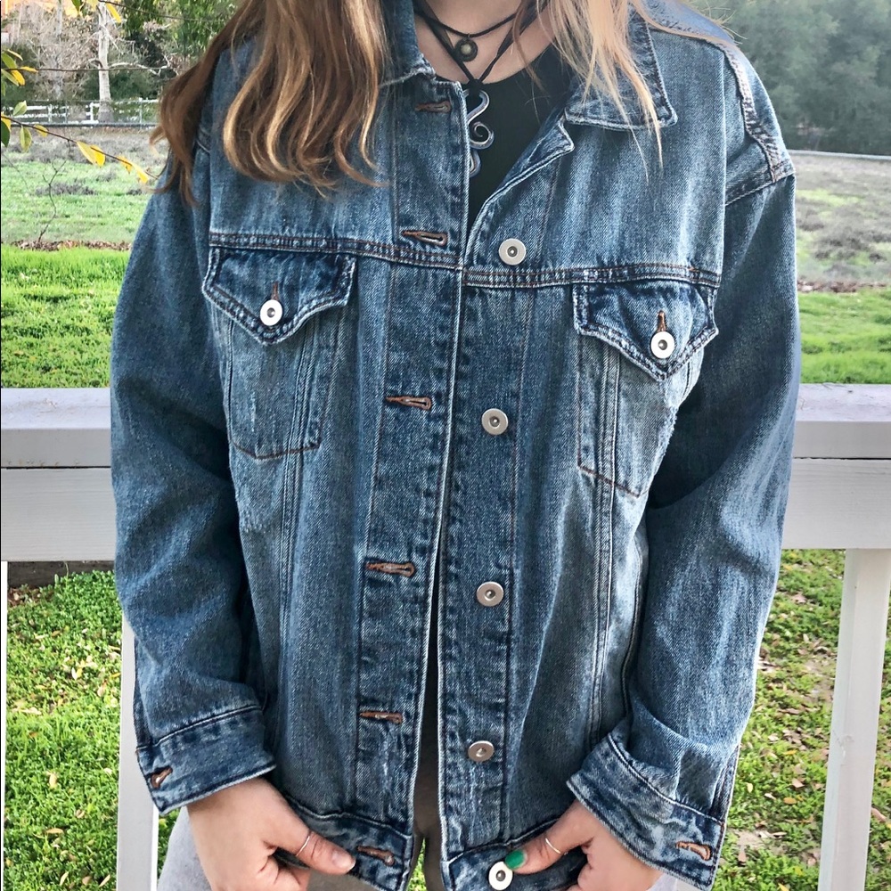 Hand painted Van Gogh jacket - Picture 2 of 2